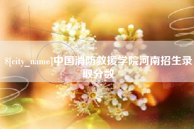 永州中国消防救援学院河南招生录取分数
