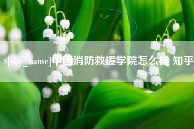 永州中国消防救援学院怎么样 知乎