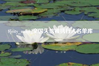 永州全国失信被执行人名单库