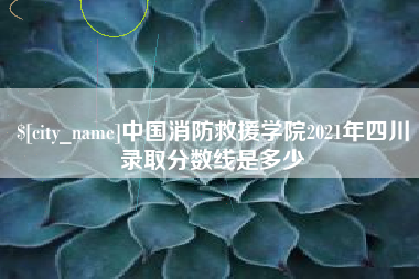 永州中国消防救援学院2021年四川录取分数线是多少