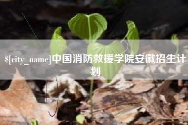 永州中国消防救援学院安徽招生计划