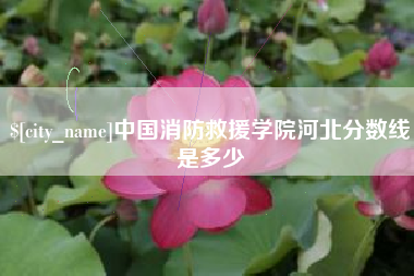 永州中国消防救援学院河北分数线是多少