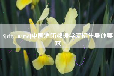 永州中国消防救援学院招生身体要求