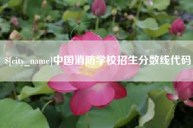 永州中国消防学校招生分数线代码