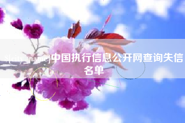永州中国执行信息公开网查询失信名单