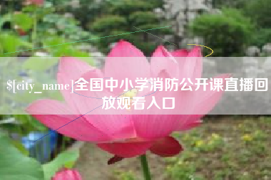 永州全国中小学消防公开课直播回放观看入口