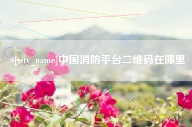 永州中国消防平台二维码在哪里