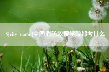 永州中国消防救援学院都考什么