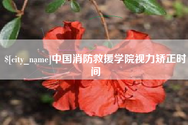 永州中国消防救援学院视力矫正时间