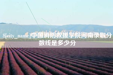 永州中国消防救援学院河南录取分数线是多少分